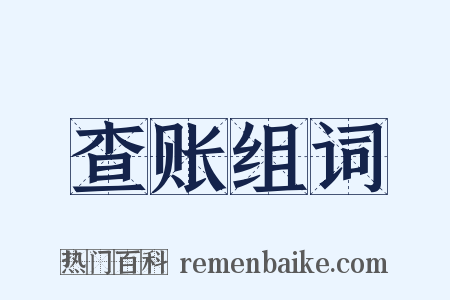 查账组词是什么意思的图片